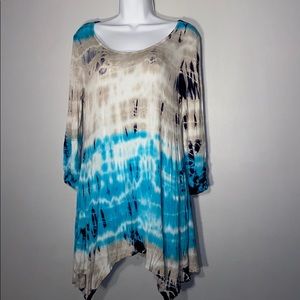 Tie dyed rayon dress/tunic